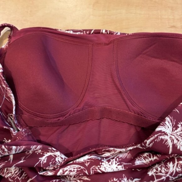 NWT Women's Land's End Smoothing Square Neck Ruched Swim Dress Swimsuit Sz 18 - Picture 6 of 8